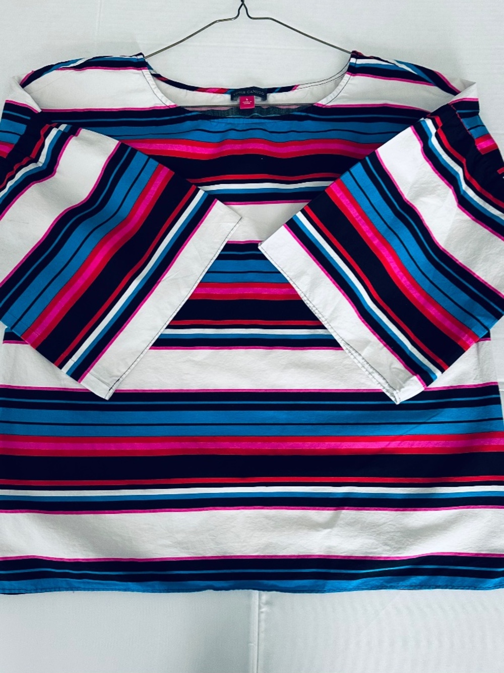 Vince Camuto 98% cotton Dropped Shoulder Pullover Blouse SZ S